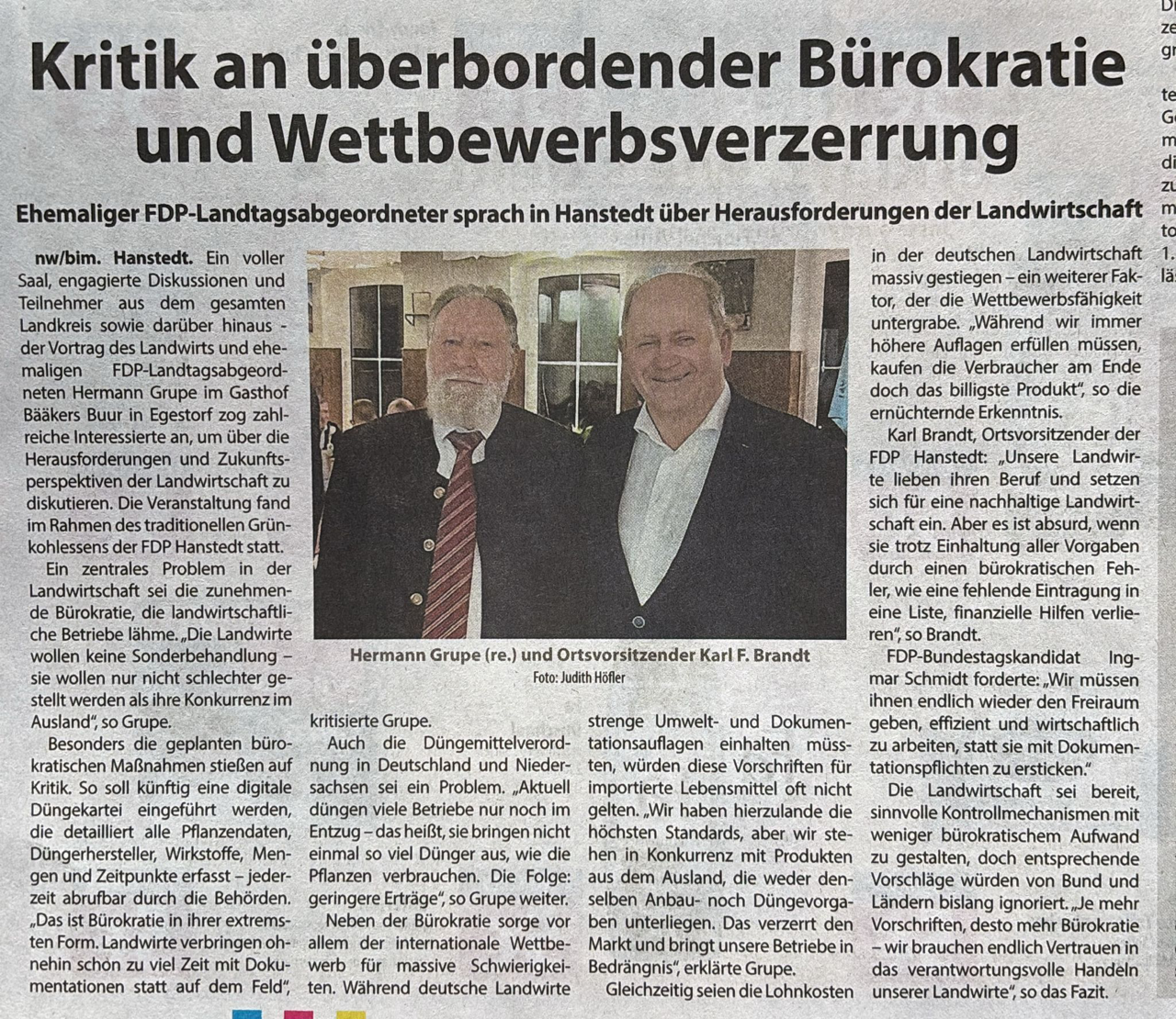 Artikel im Wochenblatt